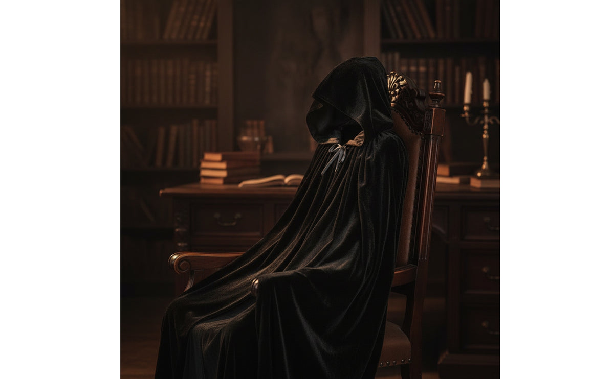 Hooded Cloak Long Velvet Cloak Full-Length Hooded Cape for Adults, Cosplayers, Theater Productions
