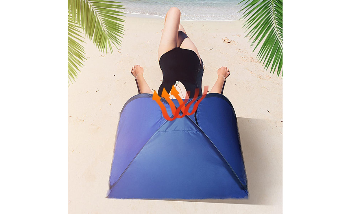 Foldable Head Tent Silver-Coated Dome Head Tent Memory-Metal Frame Folding Shelter