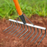 Steel Rake Head Tubular Socket Curved Tine Rake Head Reinforced Construction