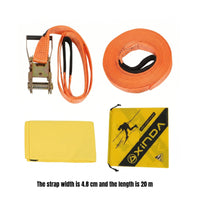 Sensory Balance Stretch-Resistant Kids Balance Line Set Heavy Duty Tightrope Slackline Kit for Preschoolers, Playground