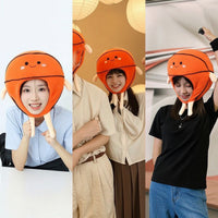 Soft Basketball Head Mask Novelty Soft Head Mask Photo-Ready Costume Prop Humorous for Cosplayers