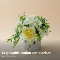 Realistic Look Potted Artificial Flowers Low Maintenance Artificial Flower Vase Arrangement Nordic Design Fake Flower Centerpiece Great Gift Idea for Decorators, Homeowners, Office Workers, Home Decor, Living Room, Coffee Table, Bookshelf