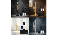 Trumpets Straight Bell Trumpets with Carrying Case Bright for Educational Band
