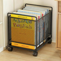 Wheeled Organizer container With casters Rolling Storage Crate Stackable for Study Room