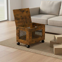 Mobile File Cabinet Lockable Casters Rolling File Cabinet Visible Mesh Sides Mobile Filing Cart