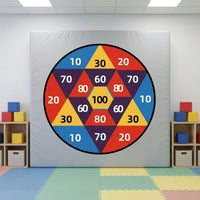 Concentric Zones Ball Toss Target Mat Large Numbers Scoring Target Cloth Bold Border Outdoor Game Flat for Parents, Children, Parent-Child Activities