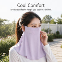 Women's Full Face UV Protection Ice Silk Sun Mask for Driving & Cycling