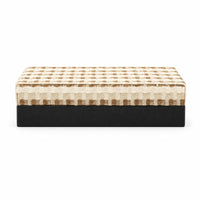 Storage Box with Lid Rigid Lidded Organizer Compact Rectangular Bin with Lid for Dressing Table, Bedroom