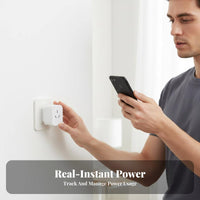 Effortless Setup Intelligent Plug Energy Saving Verbal Control Power Plug for Homeowners, Tech Enthusiasts, Bedroom, Kitchen, Living Room