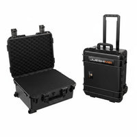 Retractable Handle Wheeled long-lasting container with Foam Large Capacity Rolling travel Chest Secure Latches Equipment Box impact Resistant for Photographers, Videographers, Air Travel, Field Work, at the site Shoots, Storage