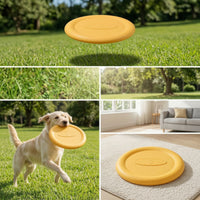 Raised Rim Flying Disc Dog Toy Lightweight Flying Disc Fetch Toy Long-Lasting Pet Flying Disc Safe on Teeth for Young Dogs, Park, Backyard