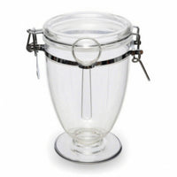 Countertop Canister with Clamp Lid Sealed Clamp-Lid Jar Transparent Clear Canister Round for Kitchen