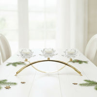 Bridge Candle Holder Gold 3-Candle Holder Metal for Wedding Tables