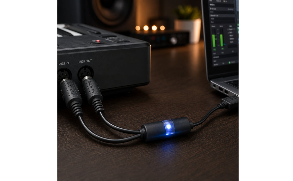 Plug and Play USB to MIDI Cable Driver-Driverless USB to MIDI Cable Converter Wide Compatibility Adapter Stable for Music Producers, Musicians, Home Studio, Keyboard Practice