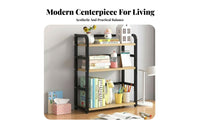 Desktop Bookshelf Space Saving Multi-Layer Desk Rack Sturdy Steel Frame