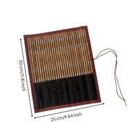 Portable Bamboo Brush Roll Safeguarding Bamboo Brush Mat Long-Lasting Art Supply Lightweight for Calligraphers, Artists, Travel