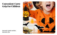 Halloween Themed pumpkino'-Lantern Lamp Portable Night Light Giftable Seasonal Decor Battery Operated for Families, Party Hosts, Homeowners, Trick-or-Treating, Tabletop Display, Bedroom, Entryway