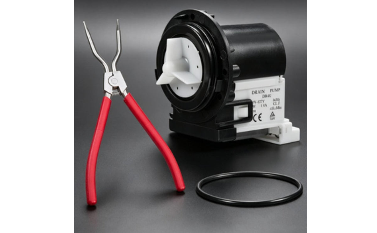 Washing Machine Drain Pump Motor with Sealing Gasket and Clamp Pliers