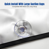 Car Rear Windshield Cartoon Sunshade Curtain, Double Layer, Heat Insulation, Suction Cup