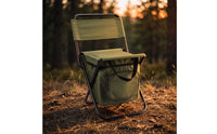Camping Chair with Cooler Portable Chair with Cooler Bag Insulated Fishing Stool with Bag for Campers, Anglers, Picnics, Beach