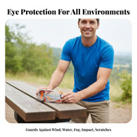 Wind Resistant Safety Goggles Adjustable Strap Anti-Fog Safety Goggles Water-Resistant Eyewear Wide Field of View Lightweight
