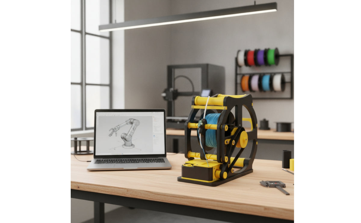Electric Filament Respooler Desktop Filament Winding Machine Spool Winder for 3D Printing Hobbyists, Workbench