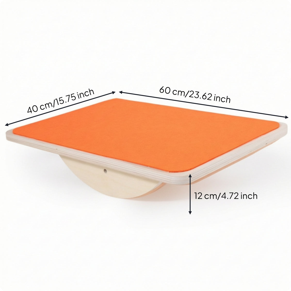 Child Safe Wooden Balance Board Holistic Balance Board with Curved Base Open Ended Toy Splinterwithout Splinters for Children