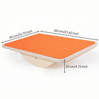 Child Safe Wooden Balance Board Holistic Balance Board with Curved Base Open Ended Toy Splinterwithout Splinters for Children