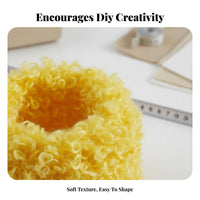 20mm Woolly Bendable Wire Extra Long 1.2m Curly Pipe Cleaner DIY Projects Pipe Cleaners for Crafters, Hobbyists, Holiday Decorations, Classroom