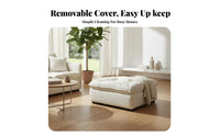 Removable and cleanable Cover puffy Sofa Plush Comfort Unstructured Sectional Chaise Minimalist aesthetic Living Room Furniture Lowsilhouette Design for Homeowners, Apartment Dwellers, Young Adults, Lounge Area, Studio, Bedroom, Playroom