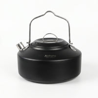 Folding Handle Stainless Steel Camping Kettle Sturdy 1L Stainless Steel Kettle Easy to Clean Outdoor Tea Pot Open Fire-Safe for Fishing