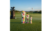 3 Pieces Driver Head Cover Multicolor Floral Golf Head Cover Textile Sports Gear
