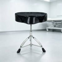 Drum Stool with Saddle Seat Velvet Saddle Drum Throne Height Adjustable Furniture for Drummers, Percussionists, Stage, Audio Production Studios