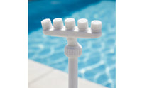 5-Head Waterfall Pool Fountain Spray Display Stand Soothing Sound 5-Nozzle Pool Aerator No Extra Power Needed Adjustable Waterfall Sprinkler for Swimming Pools