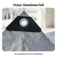 Protection Aluminum Foil Shade Net Cooling Effect Aluminum Shade Cloth Heavy Duty Reflective Sunshade Mesh Tear-Resistant for Balcony, Carport, Garden, Rooftop