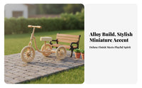 1/12 Scale Tricycle Decorative 1:12 Scale Tricycle Detailed Design Dollhouse Nursery Toy for BJD Owners
