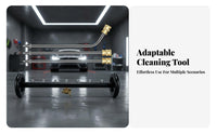 Double Use Chassis and Surface Cleaner Adjustable Angle Double-Function Undercarriage Cleaner Rotating Coupler Underbody Car Wash Broom