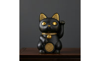Welcoming Cat Classic Resin Auspicious Cat Cute Ornament for Desktop