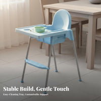 Easy to Clean Baby High Chair Lightweight Portable High Chair with Tray Compact Fold Infant Feeding Seat Stable Anti-Tip Design for Toddlers, Parents, Grandparents, Home, Kitchen, Restaurant, Restaurants
