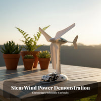 Three Blade Wind Power Car Kit Sporty Design Wind Turbine Toy Car Decorative Graphics