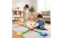 9 Pieces Stepping Stones with Balance Beams Light-up  Balance Set Musical Stepping  Young Children, Kids, Playroom, Home