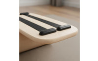 Anti-Slip Surface Roller Balance Board Long-Lasting Multi-Layer Wood Wobble Board with Roller Stable Load Bearing for Surfers, Snowboarders