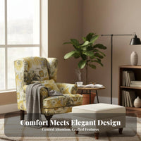 side-panel armchair Chair Highrear Design Upholstered side-panel armchair Traditional rustic American Country look Single Sofa for Residents, Adults, Living Room, Bedroom, Balcony