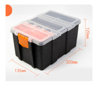 3 Pieces Divided Compartments Screw and Nut Organizer Removable Dividers Small Parts Organizer Box Transparent Lid Compartment Storage Case Secure Latch for Workshop, Garage, Repair Desk