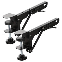 2 Pieces Under Desk Keyboard Tray Support Bracket Adjustable Desk Bracket with Clamp Heavy-Duty Tray for Telecommuters