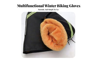 2 Pieces Windproof Motorcycle Handlebar Gloves Fleece Lined Motorcycle Handlebar Muffs Easy Installation for Outdoor Commuting