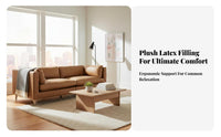 3-Seater Settee Latex Filling 3-Seater Upholstered Couch Modern Minimalist & design Sofa for Apartment Dwellers, residents, Living Room, Bedroom, Office