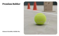 High Rebound Tennis Ball Natural Rubber Practice Tennis Ball Long-Lasting for Beginners, Amateur Players, School Gym, Backyard, Outdoor