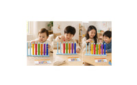 Colorful Rainbow Disc Stacking Game Fine Motor Color Matching Stacking Toy Safe Peg Board Toy with Cards Long-Lasting for Preschool