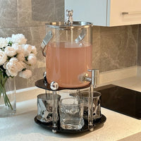 Water Dispenser Glass Water Jug with Stand, Large Capacity Water Container for Home